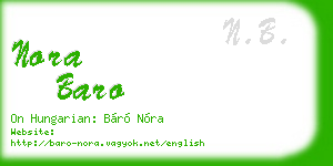 nora baro business card